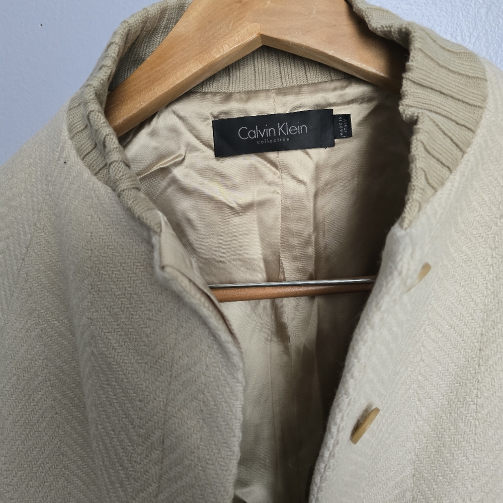 Calvin Klein Collection Cream Button-Up Jacket - Picture 2 of 5